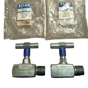 2 Balon Needle Valves 1/2" 6000 psi Resilient Seat N463-MF Male & Female NPT New